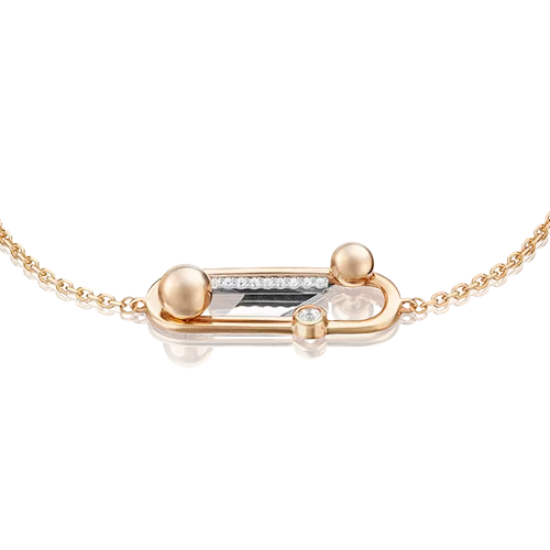 Браслет «Стильная фантазия» из комбинированного золота с натуральными топазами white 05-0699-00-201-1111