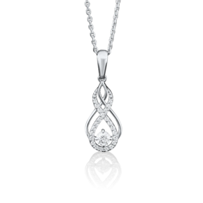 Подвеска из белого золота с фианитами 03-2181-00-501-1120-38