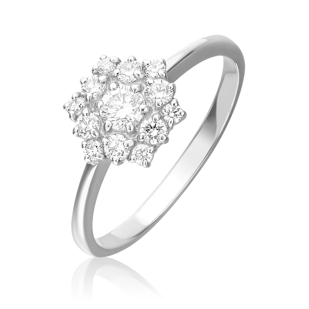 Кольцо из белого золота с бриллиантами 01-1140-00-101-1120-30