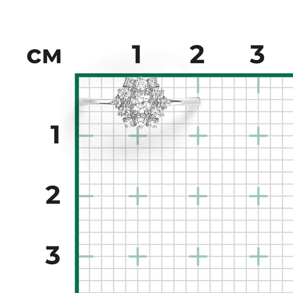 Кольцо из белого золота с бриллиантами 01-1140-00-101-1120-30