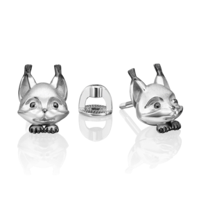 Серьги-пусеты «Белки» из серебра 02-4976-00-000-0200