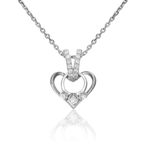 Подвеска из белого золота с фианитами 03-3068-00-501-1120-38