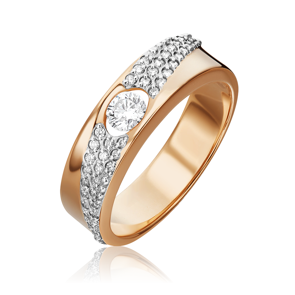 Кольцо из красного золота с бриллиантами 01-1297-00-101-1110-30