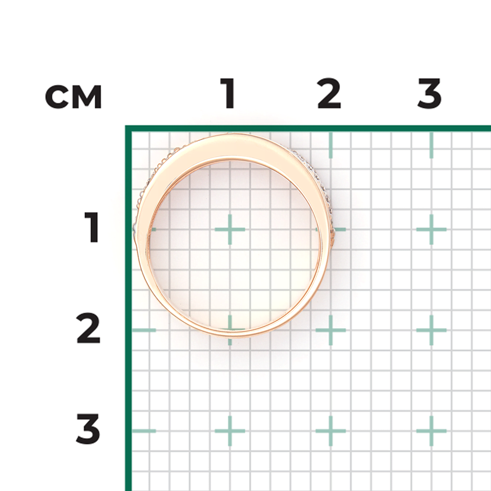 Кольцо из красного золота с бриллиантами 01-1297-00-101-1110-30