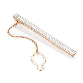 Зажим для галстука из красного золота с алмазной гранью 09-0045-06-000-1110-04