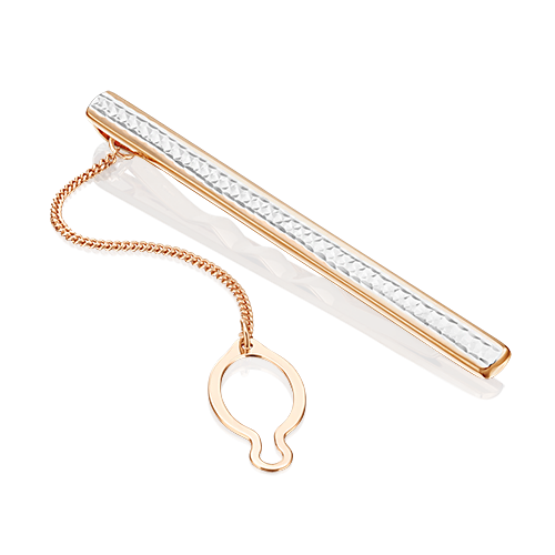 Зажим для галстука из красного золота с алмазной гранью 09-0045-06-000-1110-04