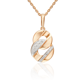 Подвеска из красного золота с фианитами 03-3648-00-401-1110