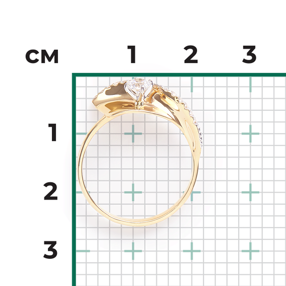 Кольцо из комбинированного золота с фианитами 01-5274-00-501-1121-38