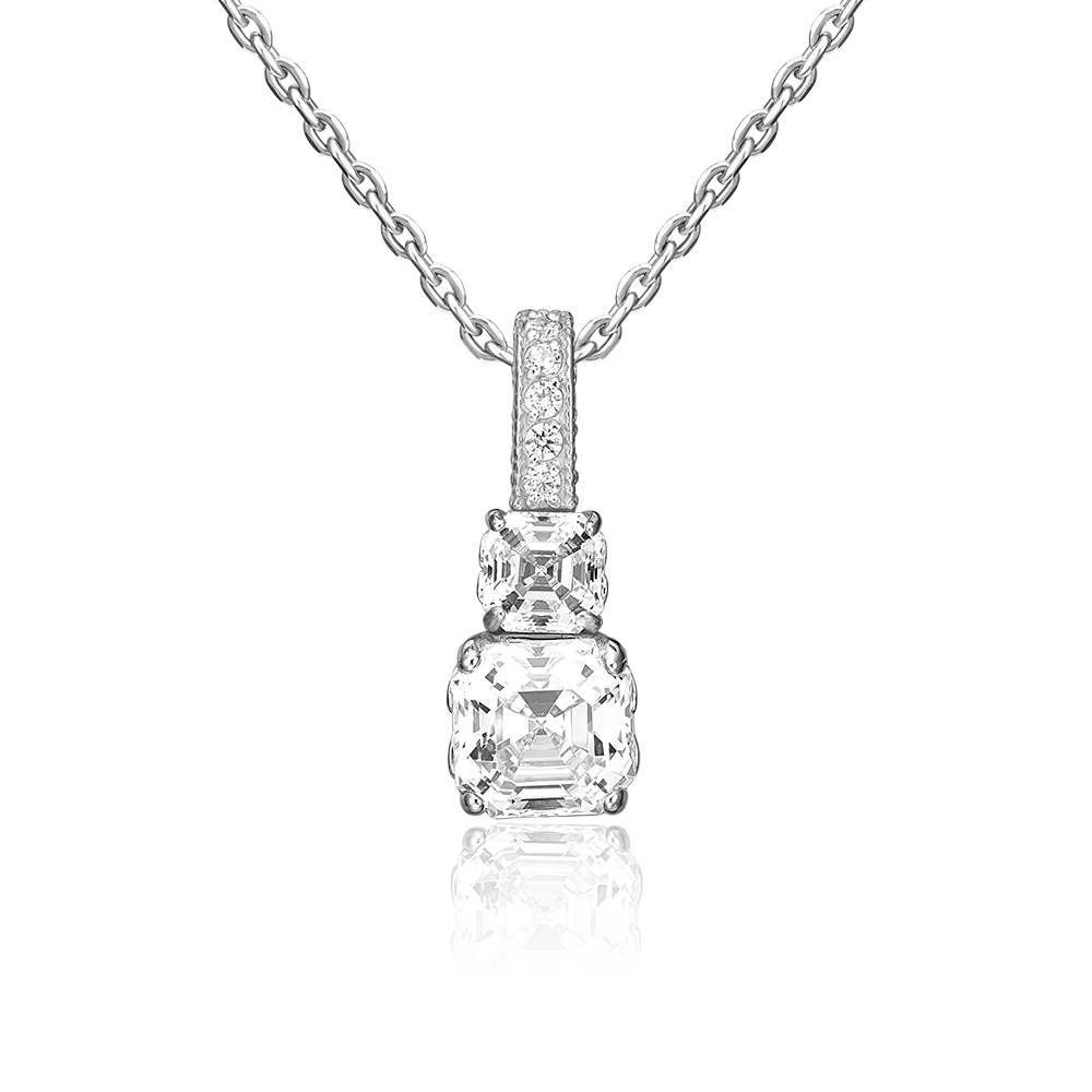 Подвеска из белого золота с фианитами 03-2041-00-501-1120-38