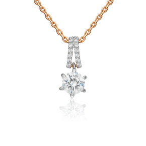 Подвеска из комбинированного золота с фианитами 03-2042-00-501-1111-38