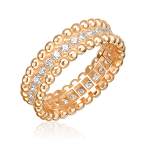 Кольцо из красного золота с фианитами 01-5929-00-401-1110