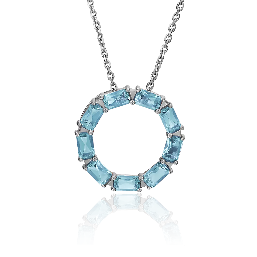 Подвеска из белого золота с топазами 03-3065-00-201-1120-46