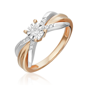 Кольцо из комбинированного золота с бриллиантами 01-5725-00-101-1111