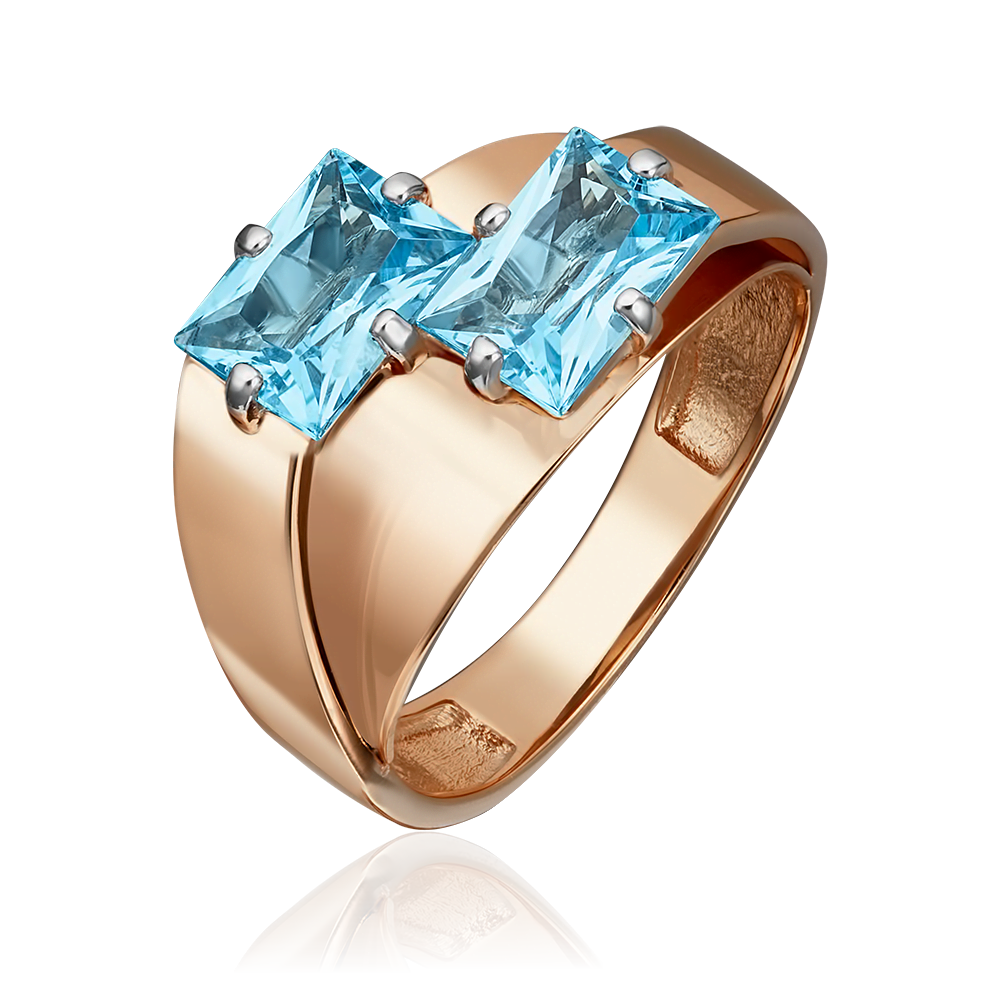 Кольцо из красного золота с топазами 01-5251-00-201-1110-57