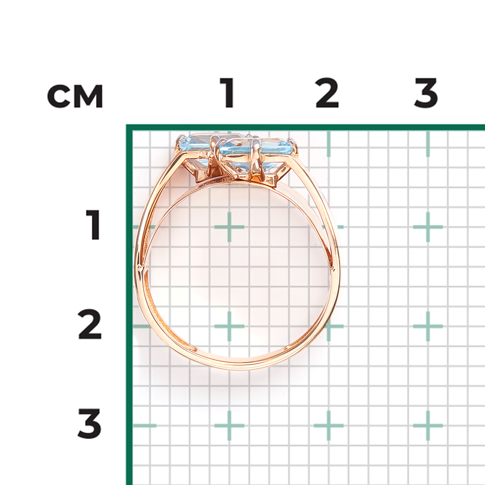 Кольцо из красного золота с топазами 01-5251-00-201-1110-57