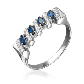 Кольцо из серебра с фианитами 01-0572-00-404-0200