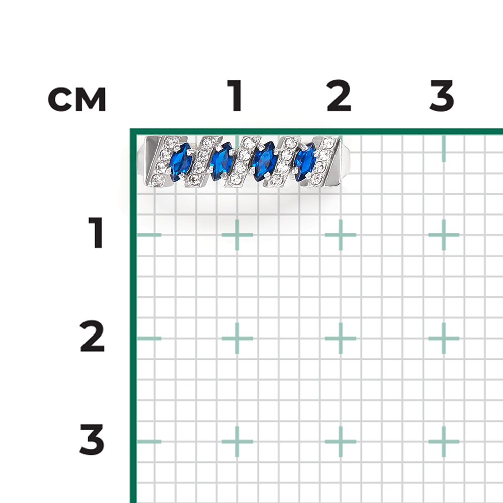 Кольцо из серебра с фианитами 01-0572-00-404-0200