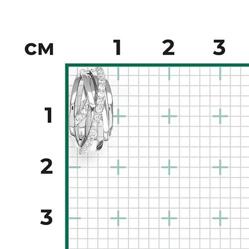 Подвеска из белого золота с фианитами 03-3106-00-401-1120-24