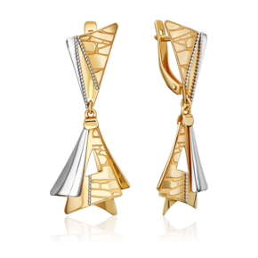 Серьги из лимонного золота 02-4256-00-000-1130-66