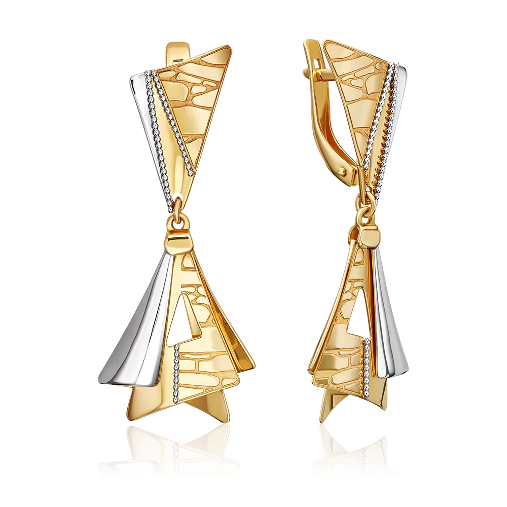 Серьги из лимонного золота 02-4256-00-000-1130-66