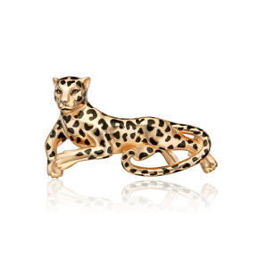 Брошь «Леопард» из красного золота с эмалью 04-0299-00-000-1110