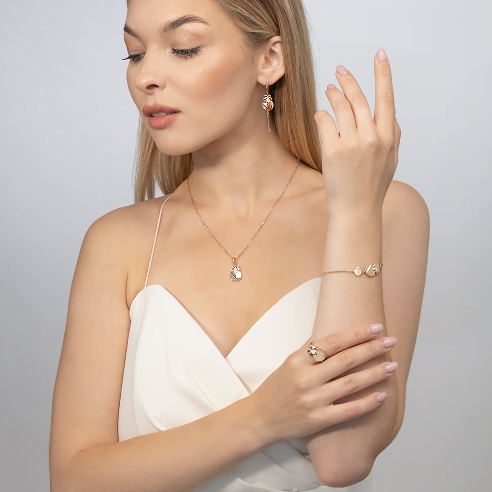 Серьги с английским замком из комбинированного золота с бриллиантами 02-5016-00-101-1111