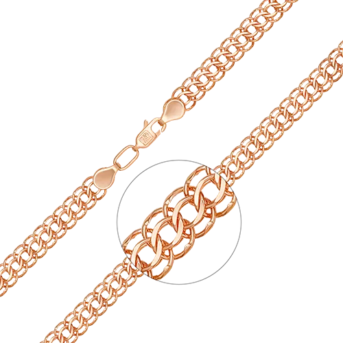 Браслет из красного золота (плетение «Питон») 22-2803-060-1110