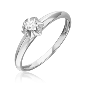 Кольцо из белого золота с бриллиантом 01-5806-00-101-1120