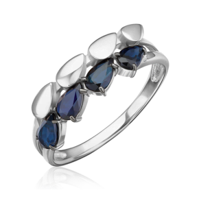 Кольцо из белого золота с сапфирами 01-5842-00-102-1120