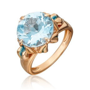 Кольцо из красного золота с топазом и эмалью 01-5407-00-201-1110-46