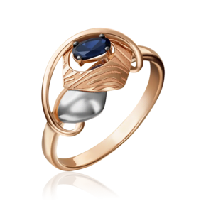 Кольцо из красного золота с сапфиром 01-5176-00-102-1110-30