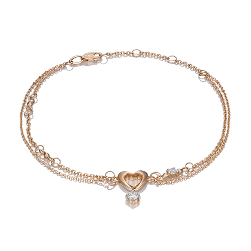 Браслет из красного золота с фианитами 05-0586-00-501-1110-38