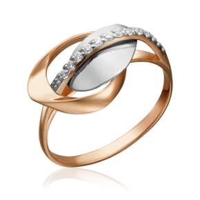 Кольцо из комбинированного золота с фианитами 01-5271-00-401-1111-23