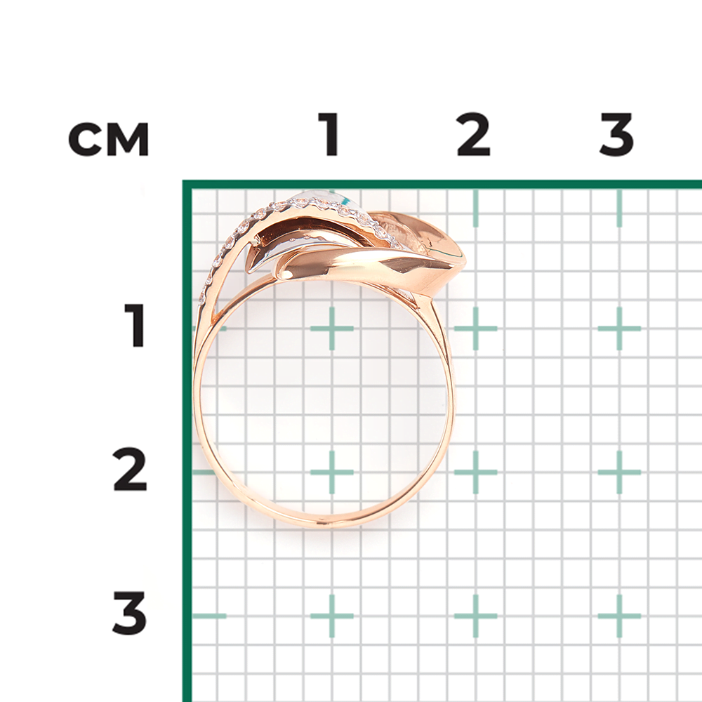 Кольцо из комбинированного золота с фианитами 01-5271-00-401-1111-23