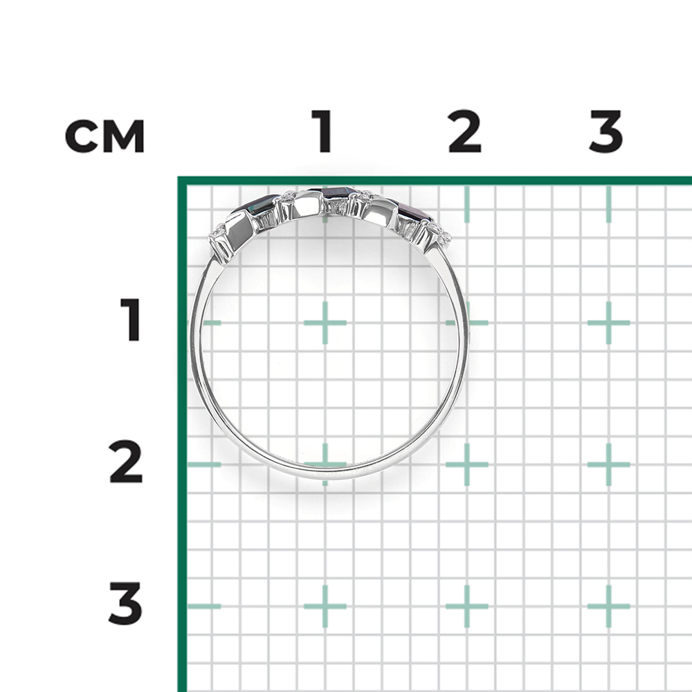 Кольцо из серебра с фианитами 01-0851-00-404-0200