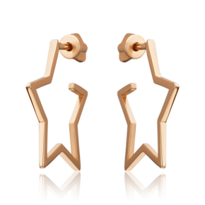 Серьги-пусеты «Звёзды» из красного золота 02-4479-00-000-1110-02