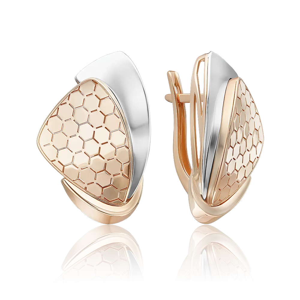 Серьги из комбинированного золота 02-5278-00-000-1111