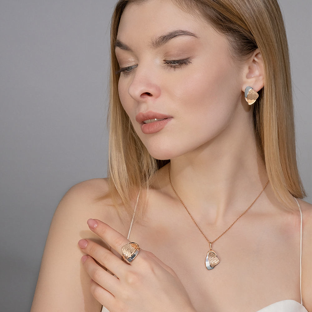 Серьги из комбинированного золота 02-5278-00-000-1111