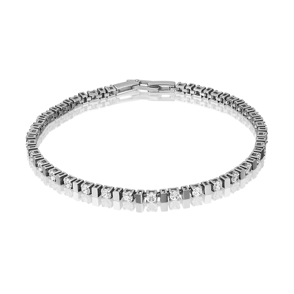 Браслет из белого золота с фианитами 05-0579-00-501-1120-38