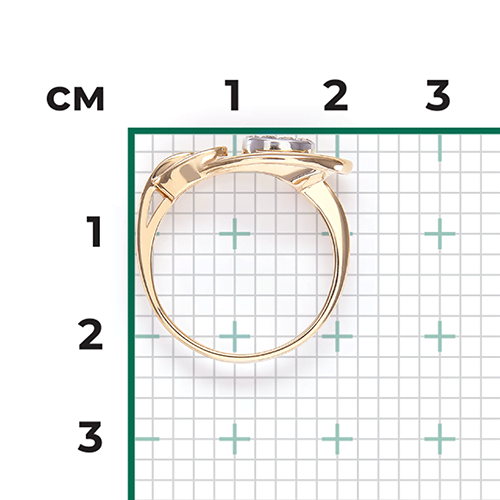 Кольцо из комбинированного золота с натуральными топазами white 01-5566-00-201-1121