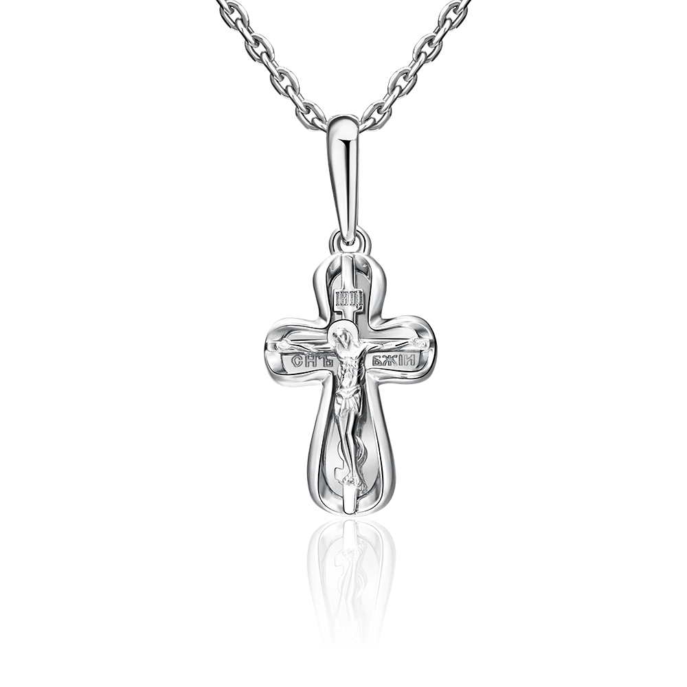 Православный крест из белого золота 03-2938-00-000-1120-64