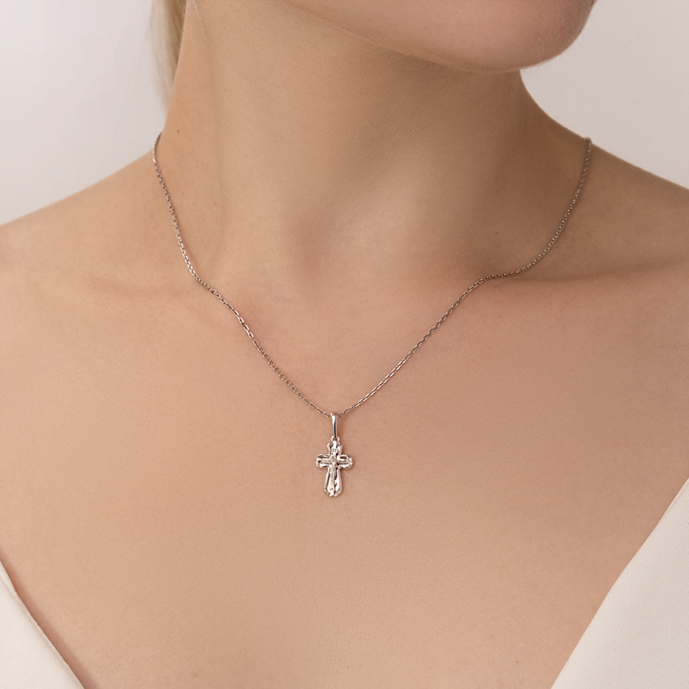 Православный крест из белого золота 03-2938-00-000-1120-64