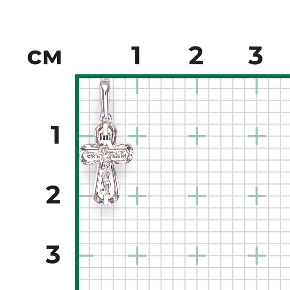 Православный крест из белого золота 03-2938-00-000-1120-64