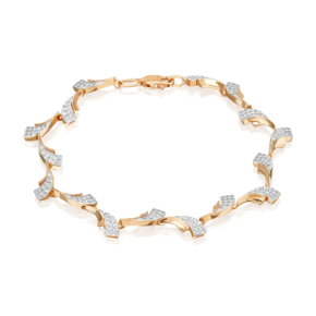 Браслет из красного золота с фианитами 05-0324-00-401-1110-33