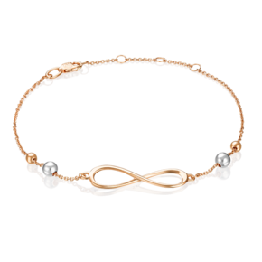 Браслет «Бесконечность» из комбинированного золота