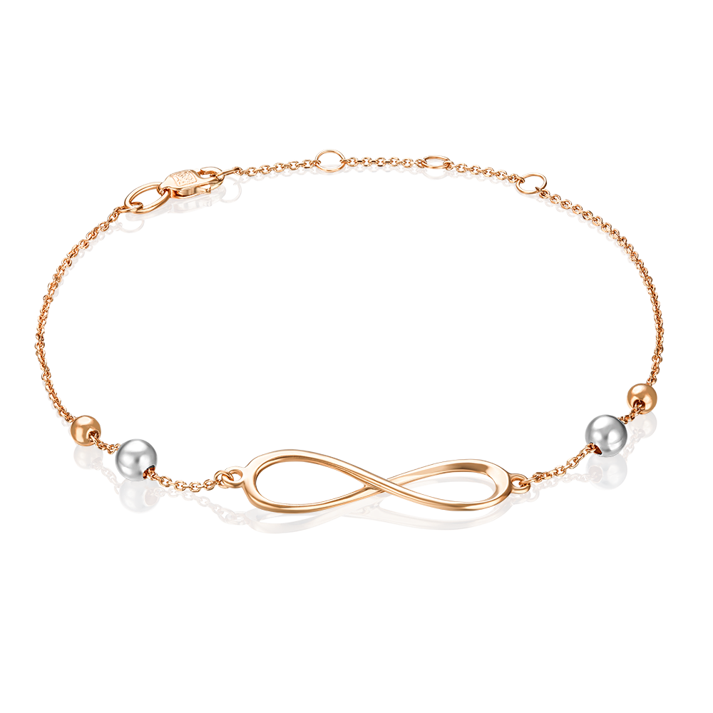 Браслет «Бесконечность» из комбинированного золота 05-0584-00-000-1111