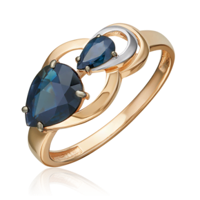 Кольцо из красного золота с сапфирами 01-5863-00-102-1110