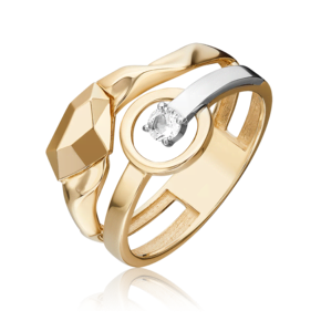 Кольцо из комбинированного золота с натуральным топазом white 01-5613-00-201-1121