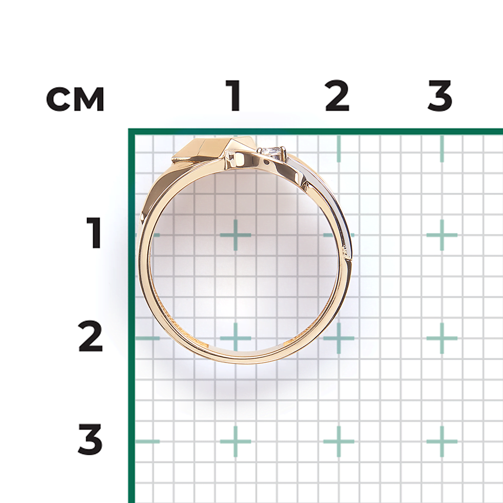 Кольцо из комбинированного золота с натуральным топазом white 01-5613-00-201-1121