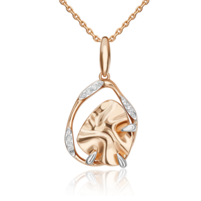 Подвеска «Шарм» из красного золота с натуральными топазами white 03-3410-00-201-1110